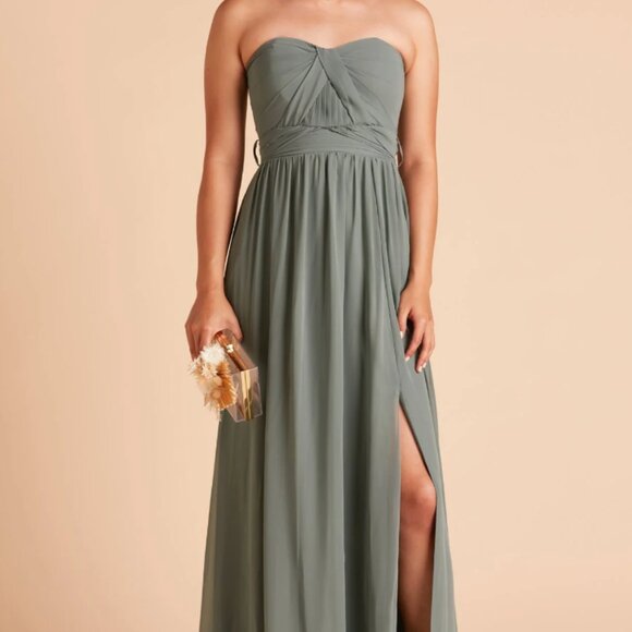 Birdy Grey Dresses & Skirts - Birdy Grey Grace Dress in Chiffon Sea Glass Size L